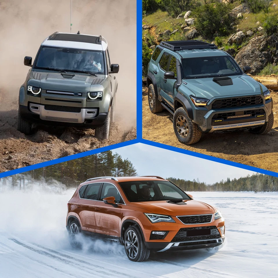 For Honda CR-V Car Front Air Flow Intake Outlet Hood Scoop Vent Cover Carbon - Image 2 of 4