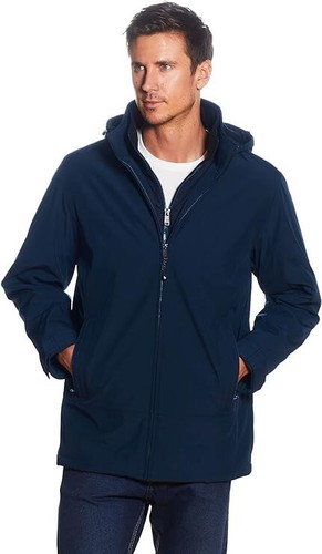 Wetterfeste Herren Ultra Tech Herren Jacke abnehmbare Kapuze, blau, Large - Bild 1 von 7