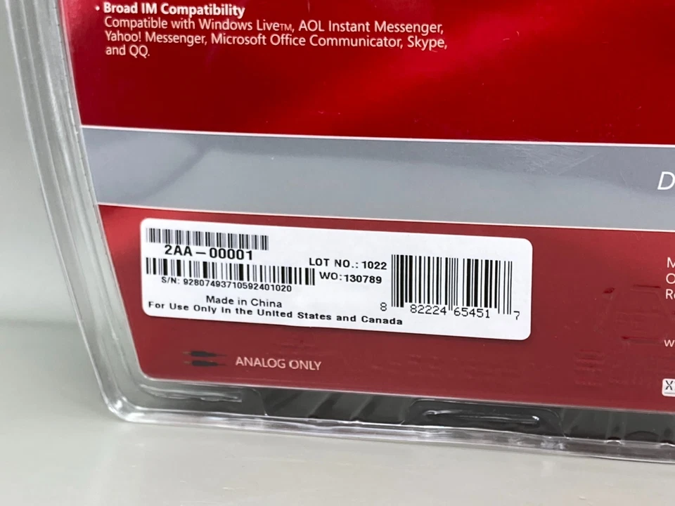 Microsoft Lifechat LX-2000 Compact Mobile Headset Foldable Microphone PC/MAC NIB - Image 3 of 4