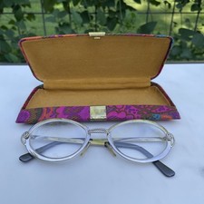 1950's Vintage Amor Eyeglasses Silver Rope design 48 20-130MM France