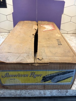 1949 Gilbert American Flyer Trains EMPTY BOX 4904-T Heavy Wear ~ 21'' x 12'' x 5''