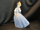 Lladro Girl in Blue Dress #5121 Glossy Figurine
