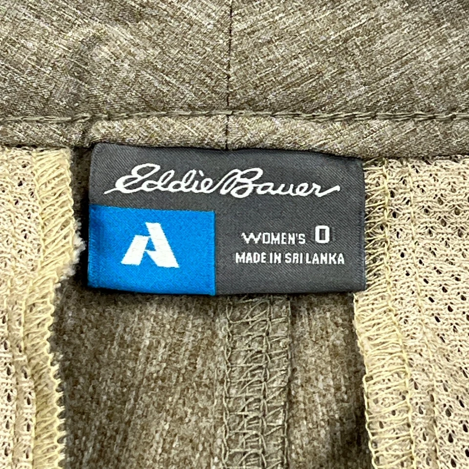 Eddie Bauer Pants Women's 0 Beige First Ascent Cargo Lightweight Nylon Hiking - Image 3 of 4