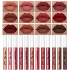 12Pcs Nude Matte Liquid Lipstick 0.01 Fl Oz (Pack of 12), 12 Colors Set C