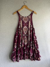 Free People Intimately Dress Womens XS Floral Shift Fairycore Vacay Bohemian