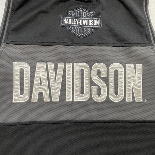 Vintage Harley Davidson Basketball Jersey Mens 3XL Black Tank Top Spell Out - Picture 7 of 11