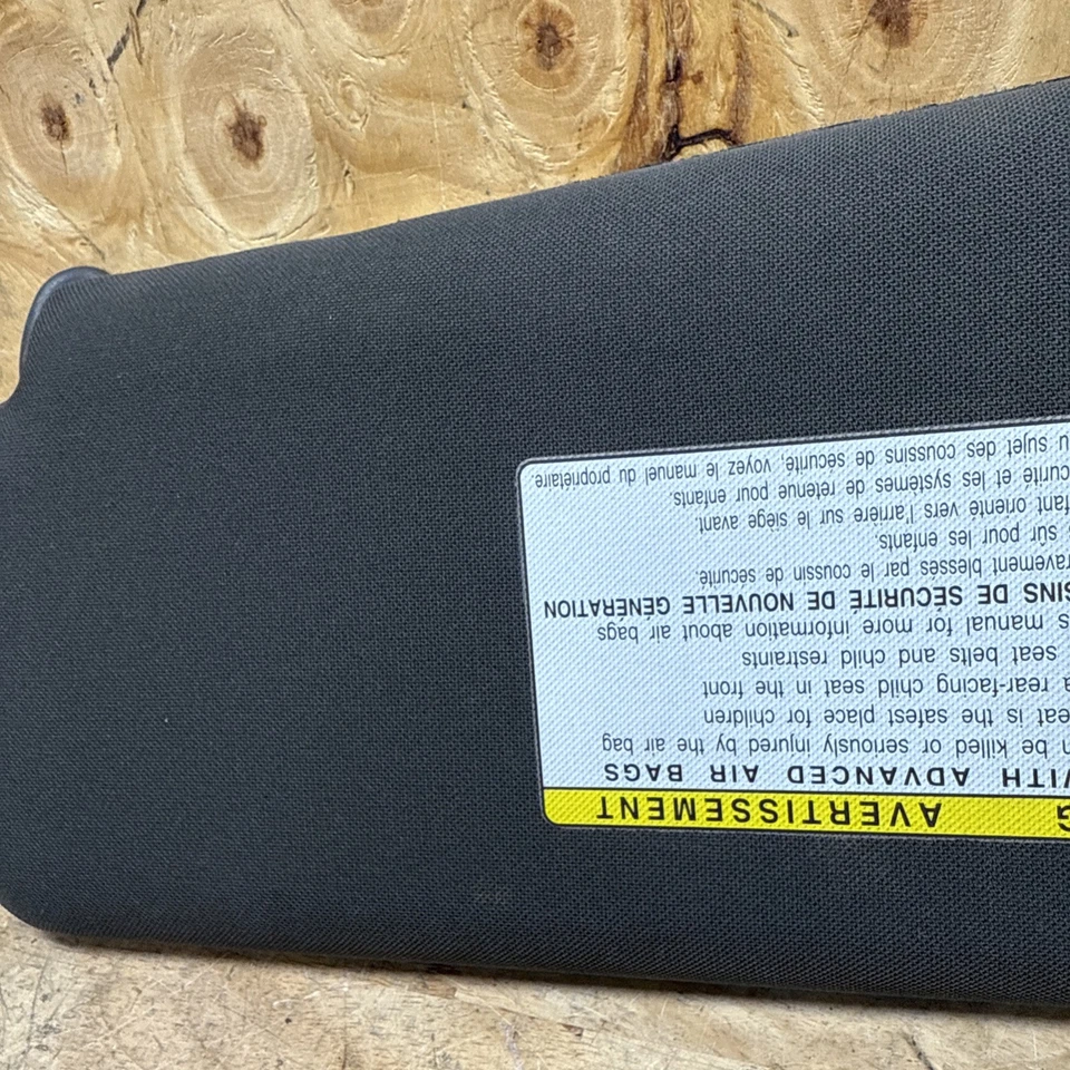 2011-2013 Scion TC Passenger Side Sun Visor Black Cloth Foto 3 de 4