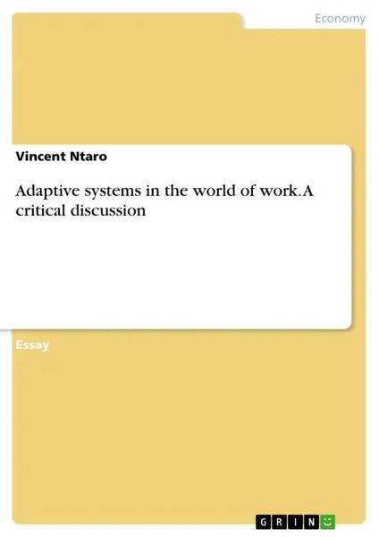 Vincent Ntaro | Adaptive Systems In The World Of Work. A Critical Discussion-image
