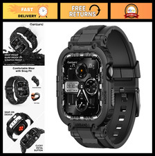 Rugged Heavy Duty Case for Apple Watch 46mm - Tactical Military Grade Bumper Str