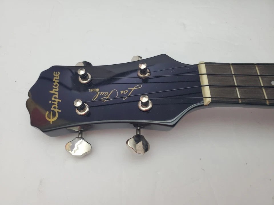 Ukelele tenor eléctrico acústico Epiphone Les Paul con estuche Road Runner Foto 2 de 4