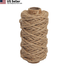 Tenn Well 66ft 4mm Strong Natural Jute Twine Thick for Garden 20 Meters, Black