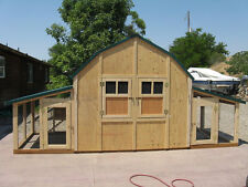 Chicken coop plan & material list, emailed version only, The Coop Plex, 2 in 1