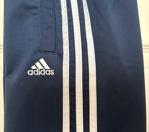 ADIDAS KIDS - Boys 3-Stripe Blue/White Classic Track Pants Pockets/Everyday Sz 5 - Picture 16 of 18