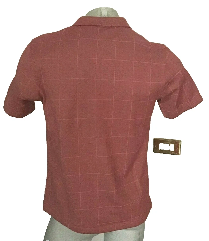 Polo da uomo da lavoro Van Heusen Flex T-Shirt Misto Cotone Quadretti Rosa Tg S - Imagen 4 de 4