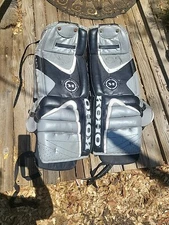 Koho Lefevre Pro Series Goalie Leg Pads Silver Black Used Condition 