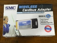 NEW! SMC Networks SMCWCB-G Wireless Cardbus Adapter  - Fast shipping!!!