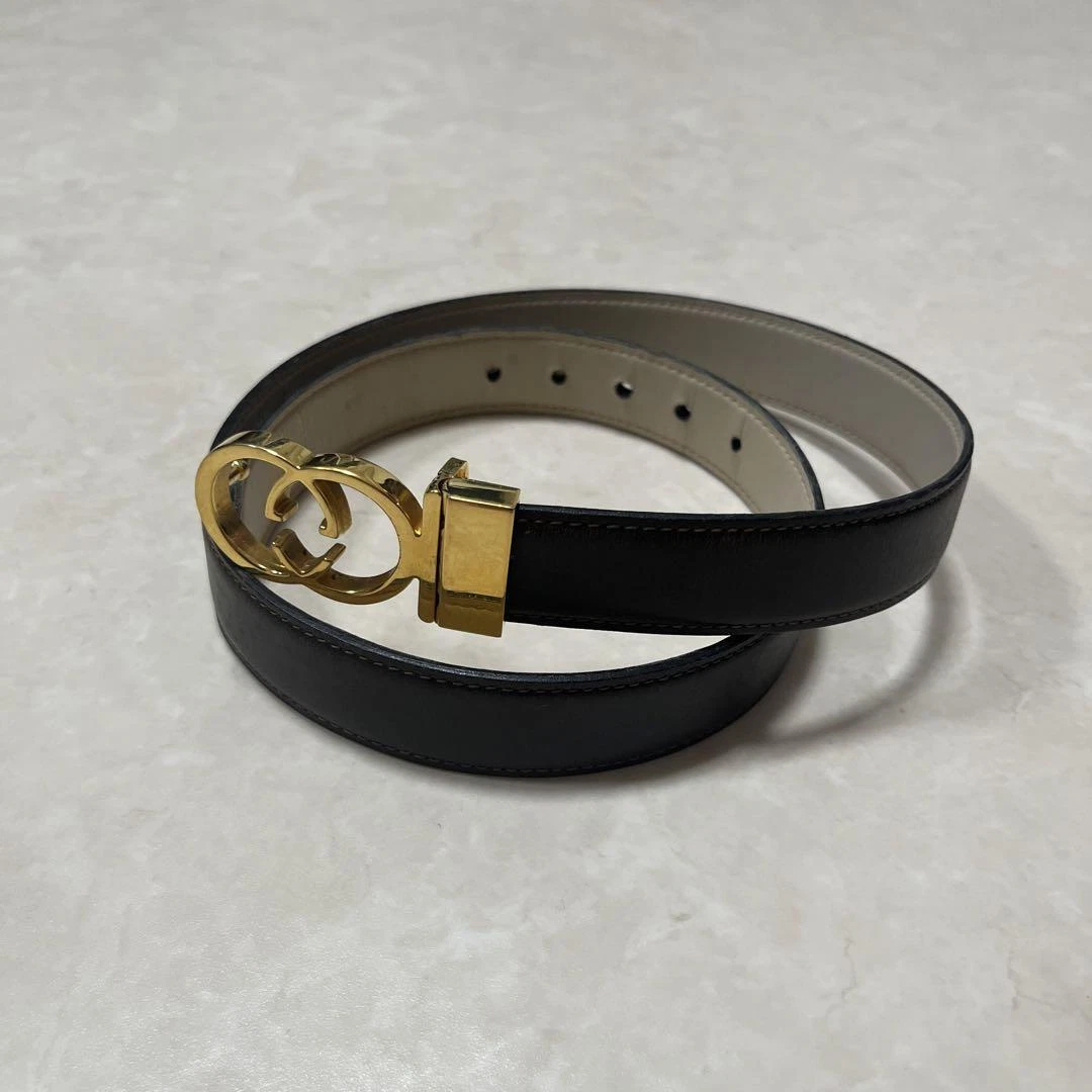 Gucci Ceinture Cuir Marron Vintage Femme Accessoire Mode Ancien