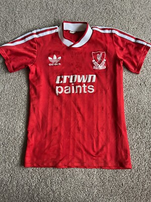 Liverpool vintage adidas 87-88 home Crown Paints football Shirt youths  UK