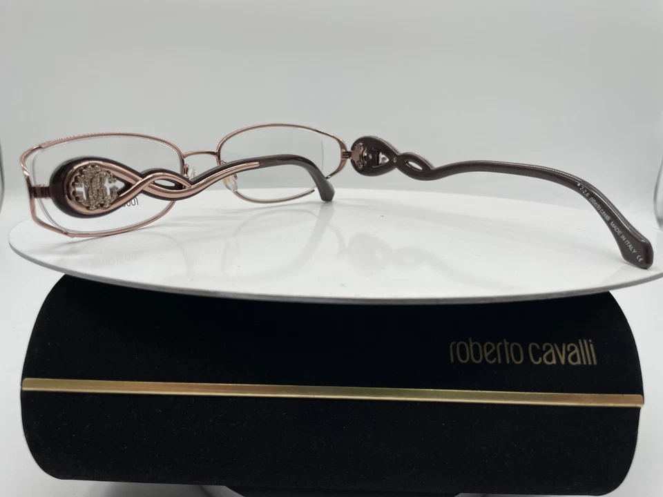 Marco de gafas Roberto Cavalli Calenzano RC5028 marrón 034 con piedras 53-17-135 Foto 3 de 4