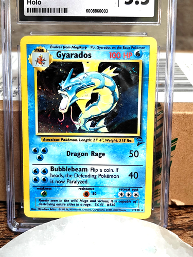 Gyarados - Pokemon Base Set 2 - #7 of 130 - Holographic Rare - CGC Graded (2000) - Picture 2 of 3