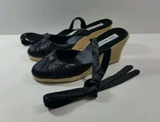 Steve Madden Women's Black Ankle Strap Wedges - Size 9.5B