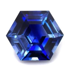Hexagonal Blue Sapphire Natural Gemstone Certified Blue Sapphire 20.95 CT