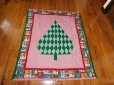 Christmas Tree Quilt Wall Hanging Handmade