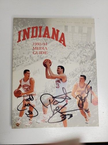 Vintage RARE 1993-1994 Indiana HOOSIERS IU Basketball Media Guide SIGNED SENIORS