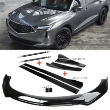 Front Bumper Lip Spoiler Splitter Body Kit+Side Skirt For Acura MDX SUV F