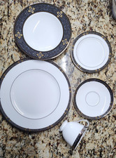 Lenox Vintage Jewel 5 Piece Set White Dinnerw...