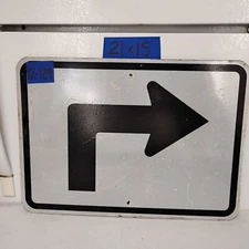 Authentic Traffic Highway Road Street Arrow Sign 90Degree Right 21" X 15" 12-129