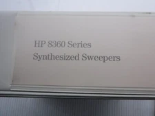 Hewlett Packard 8360 Series Synthesized Sweepers Manual