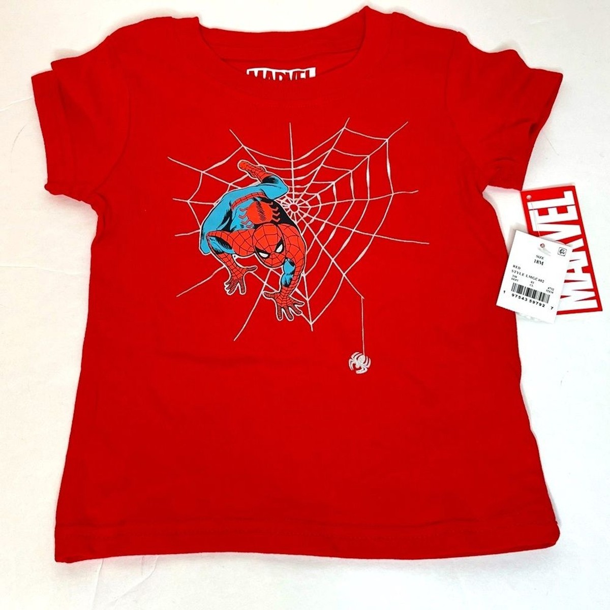 HD Marvel Red Spider-Man Baby Boys Short Sleeve Graphic Print T-shirt