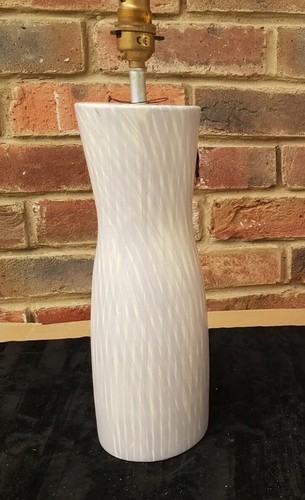 Tall Table Lamp Stand Base Purple Lilac Ceramic Unusual Artisan Crafted 40cm H - Picture 2 of 2