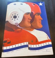 1941 NEBRASKA CORNHUSKERS STANFORD ROSE BOWL COLLEGE FOOTBALL GAME PROGRAM EX+NM