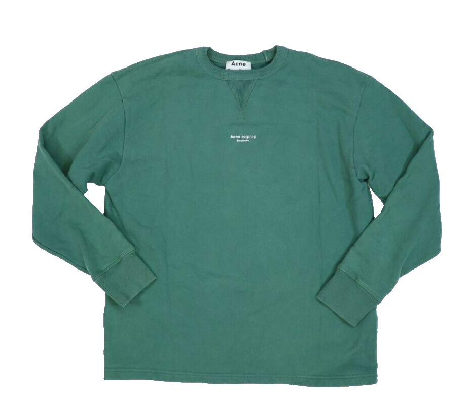 Acne Studios Stockholm Reverse Logo Green Cotton Midweight Acne Studios Stockholm Reverse Logo Green Cotton Midweight
