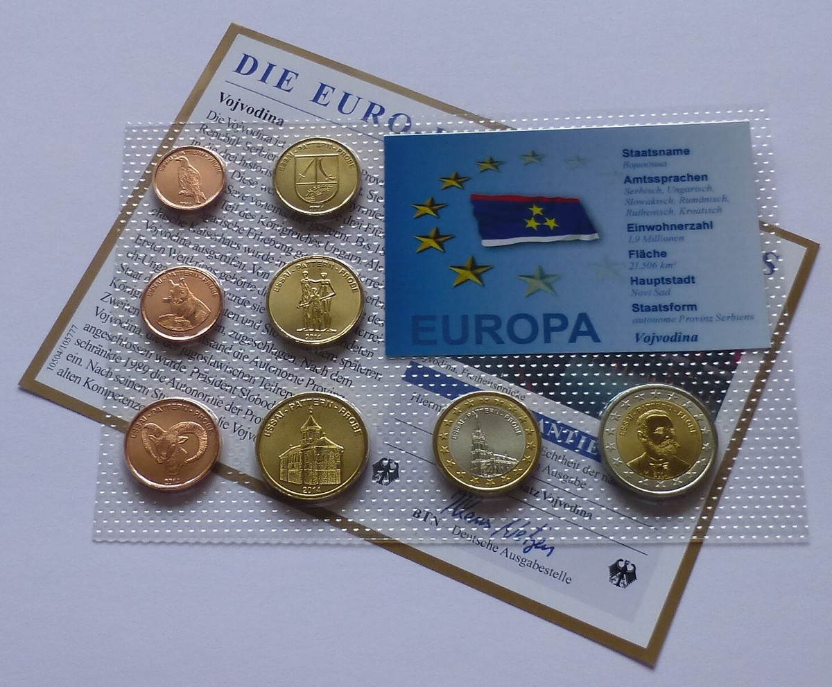Euro Probe Vojvodina / Serbia, Vojvodina Euro Pattern set 2014,  Specimen-Essai | eBay UK