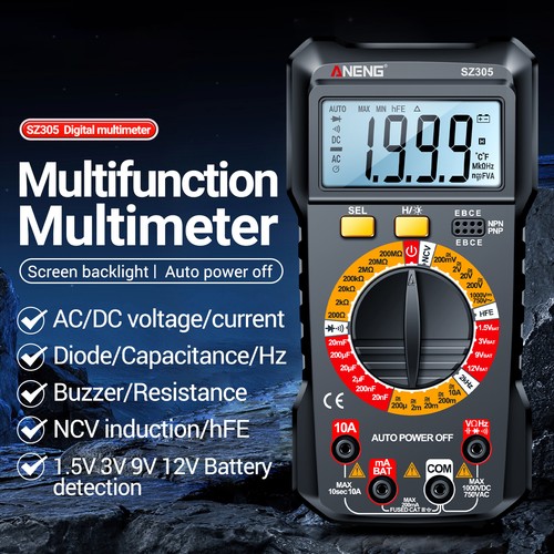 SZ305 Multimeter Capacitor Testers Professional 1999 Counts Q8H2 - Picture 2 of 12