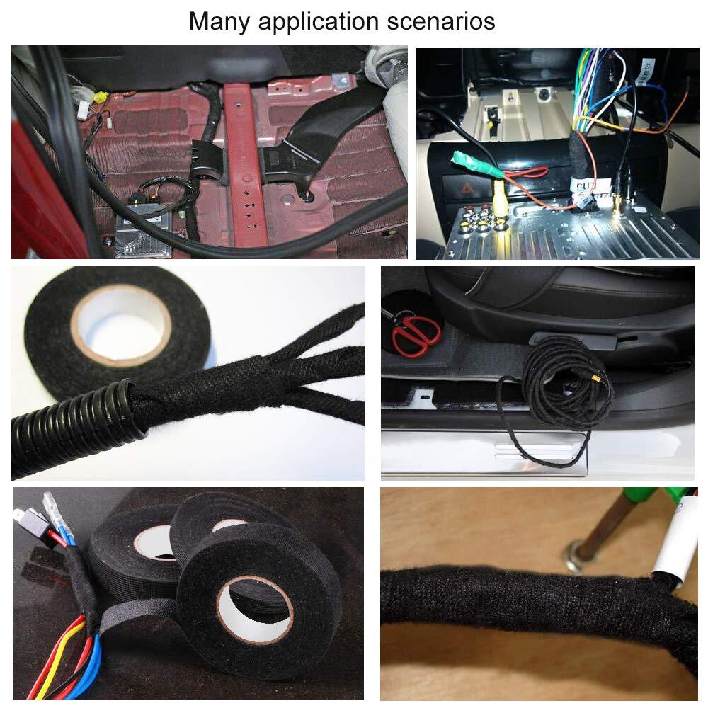 4PC 25m Car Wiring Loom Tape Adhesive Fabric Harness Insulation
