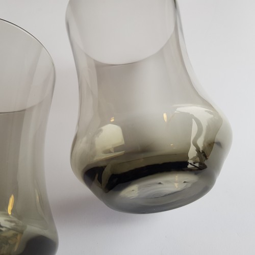 Mid Century Swedish retro vintage tumbler glasses Vintage smokey Nordic design - Picture 4 of 17