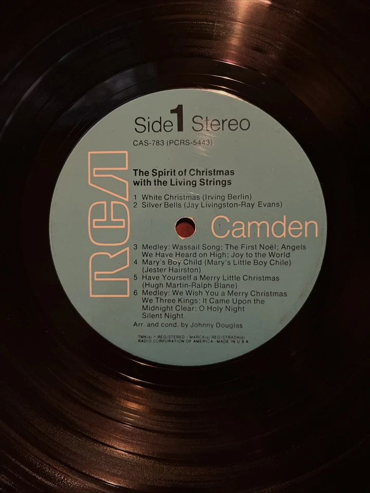 Vintage Vinyl LP Spirit Of Christmas With The Living Strings 1963 Record CAS-783 Foto 4 de 4