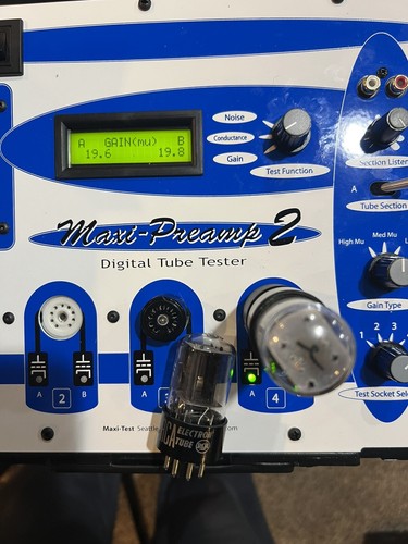 RCA 6SN7GTB BLACK PLATE Side Getter Matched Pair Tubes Hickok&Maxi Tested ANOS🧰 - Picture 19 of 21