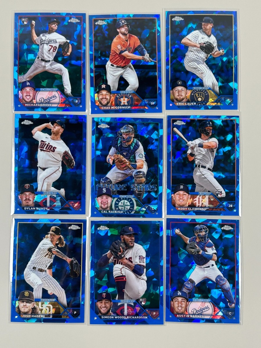 2023 Topps Chrome Blue Sapphire Lot (9) Different No Dupes