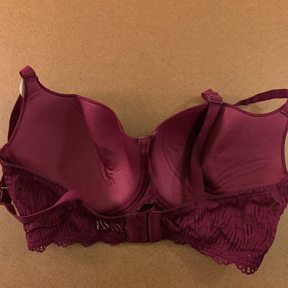 Sujetador con aros Loveable Le Gemme para mujer talla 38DD Merlot nuevo con etiquetas Foto 4 de 4