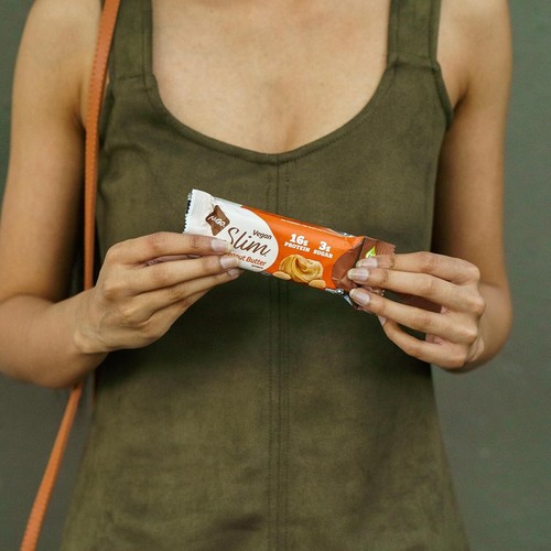 16g Vegan Protein Bars - Keto Friendly Slim Dark Chocolate Peanut Crunch (24ct) - Picture 4 of 10