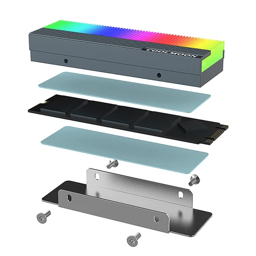 5V ARGB Sync Computer 2280 SSD M2 Radiator PC RGB M.2 Nvme Cooler Heatsink_Z