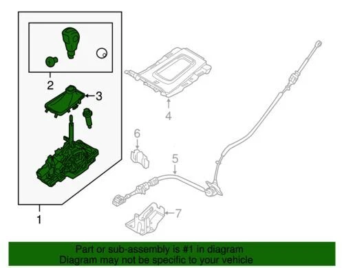 Genuine Ford 2011-2012 Lincoln MKX Gear Shift Lever Assembly GA1Z-7210-AA - Image 2 of 2