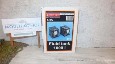 Plusmodell 495 in 1:35, IBC-Container 1000 Liter, Bausatz mit Metallgitter, NEU 