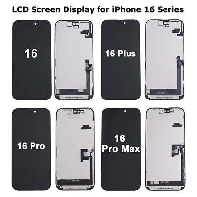 LCD Display Touch Screen Digitizer Frame Assembly for iPhone 16 Pro Max 16 Plus