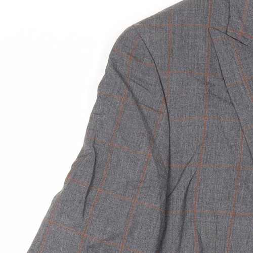 English Laundry Mens Grey Plaid Wool Jacket Suit Jacket Size 40 Regular - Picture 6 of 10
